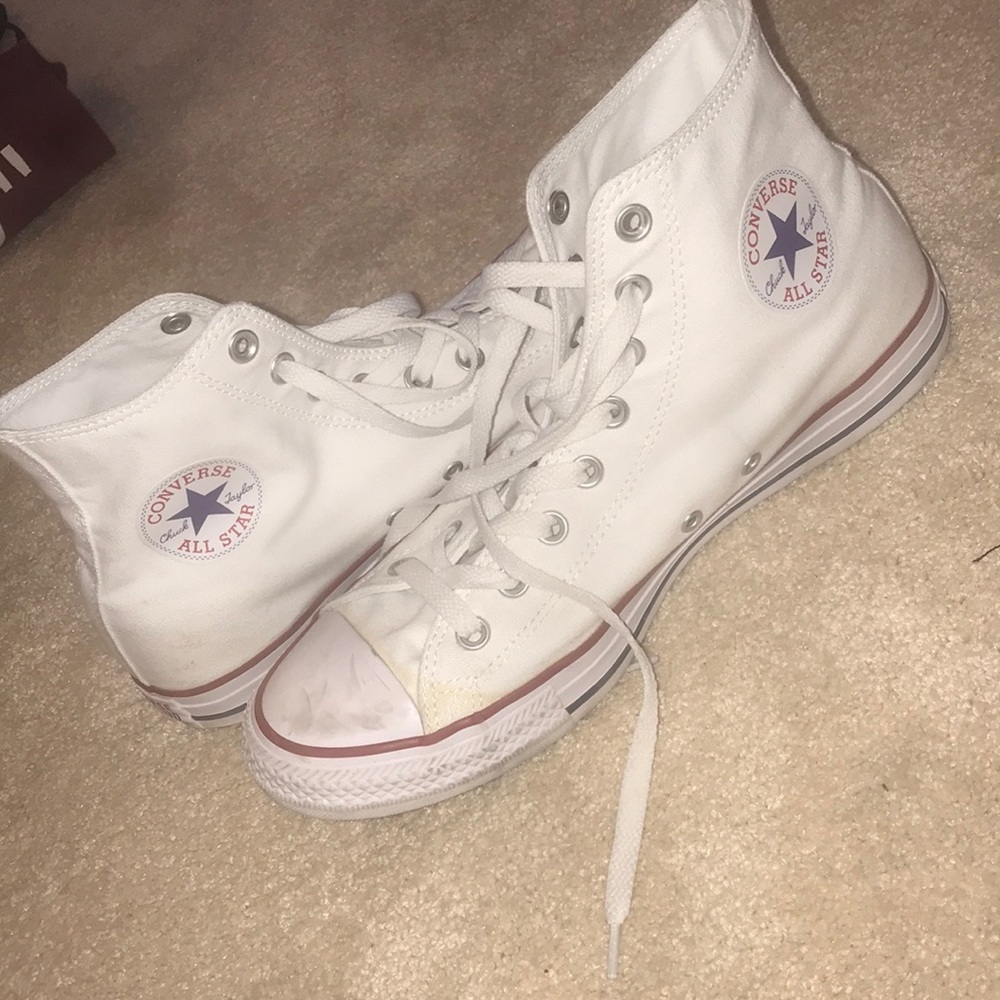 White High Top Converse All Stars